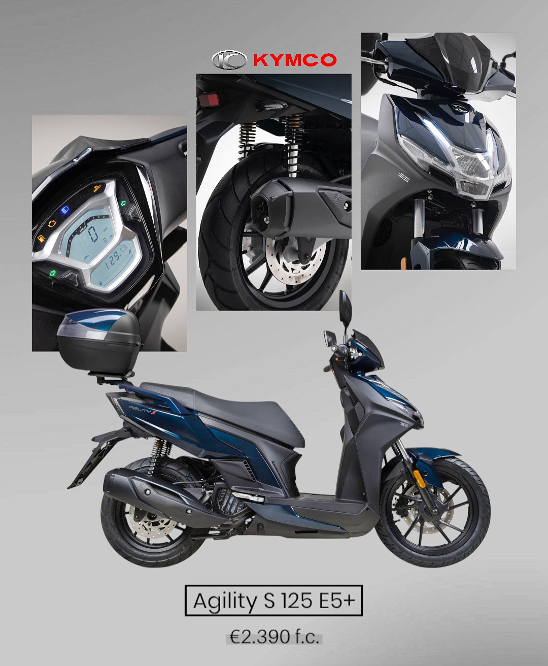 KYMCO AGILITY 125 S ora EURO 5+