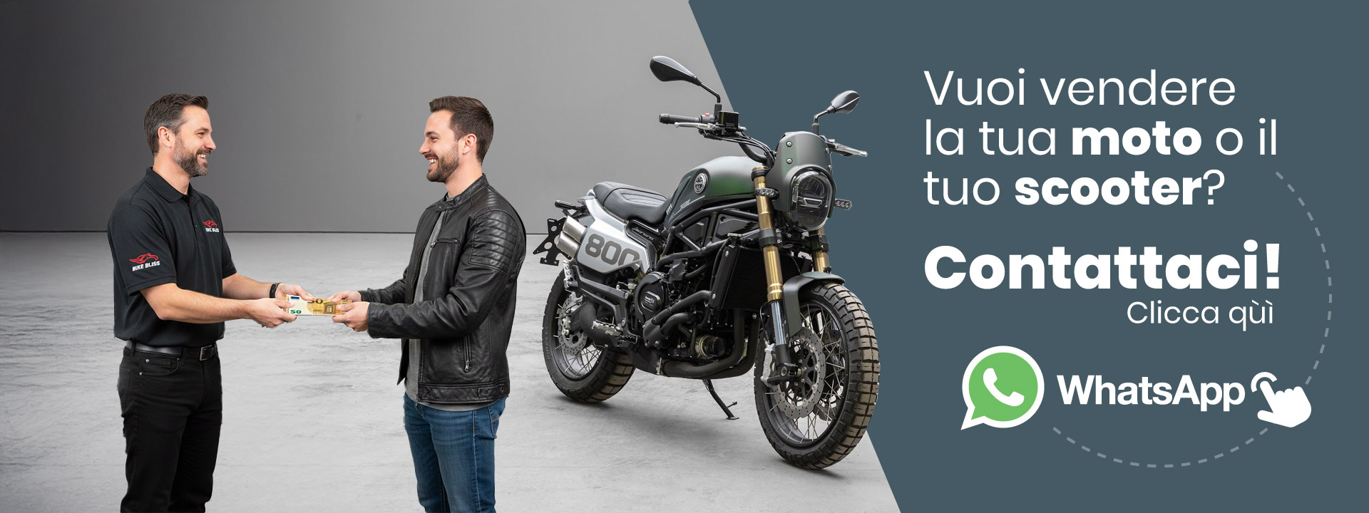 Vuoi vendere la tua moto? Contattaci!